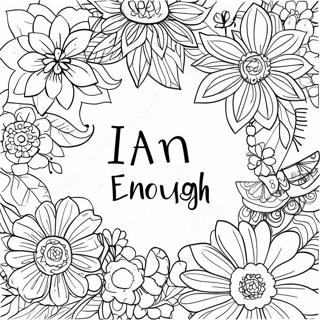 I Am Enough Affirmation Coloring Page 57673-46269