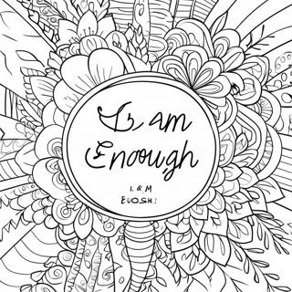 I Am Enough Affirmation Coloring Page 57673-46271