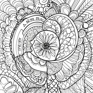 Colorful I Am Enough Mandala Coloring Page 57674-46286