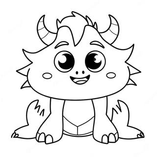 Friendly Monster Zero Coloring Page 57684-46281