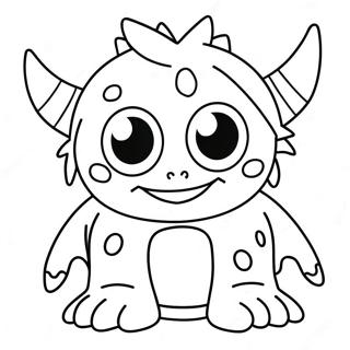 Friendly Monster Zero Coloring Page 57684-46282