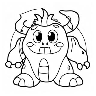 Friendly Monster Zero Coloring Page 57684-46283