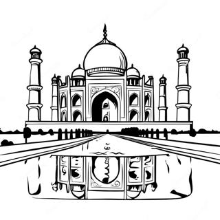 Taj Mahal Detailed Coloring Page 57693-46290