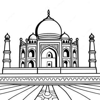 Taj Mahal Detailed Coloring Page 57693-46292