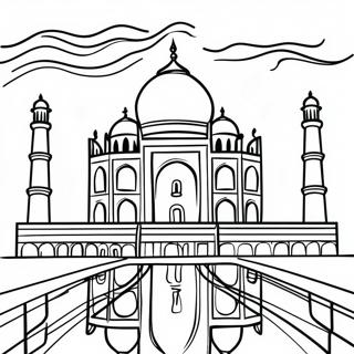 Taj Mahal At Sunset Coloring Page 57694-46294