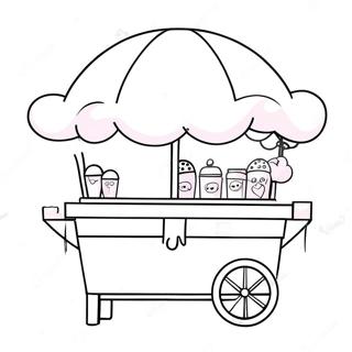 Colorful Cotton Candy Stand Coloring Page 57704-46302