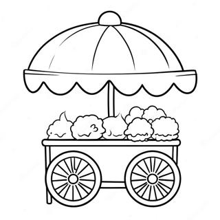 Colorful Cotton Candy Stand Coloring Page 57704-46303