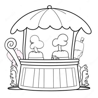 Colorful Cotton Candy Stand Coloring Page 57704-46304