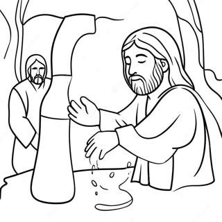 Jesus Turning Water Into Wine Coloring Page 57723-46310