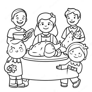 Religious Children S Church Thanksgiving Coloring Page 5776-4718