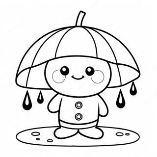 Cute Rain Drop Character Coloring Page 57804-46381