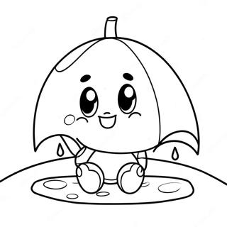 Cute Rain Drop Character Coloring Page 57804-46383