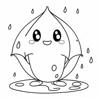 Cute Rain Drop Character Coloring Page 57804-46384