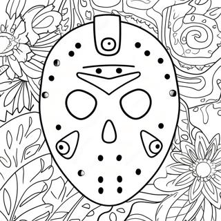 Jason Mask Coloring Page 57813-46389