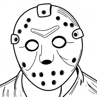 Scary Jason Mask Coloring Page 57814-46385