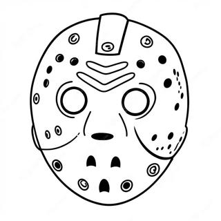 Scary Jason Mask Coloring Page 57814-46388