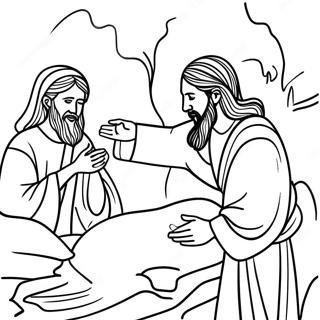 Jairus Daughter Miraculously Revived Coloring Page 57823-46393