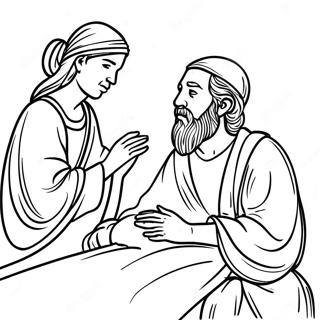 Jairus Daughter Miraculously Revived Coloring Page 57823-46396