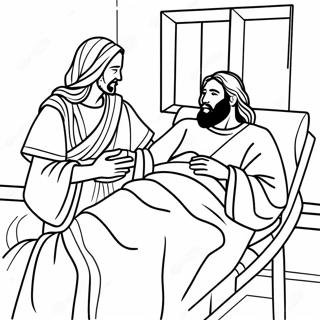 Jairus Daughter With Jesus Coloring Page 57824-46400