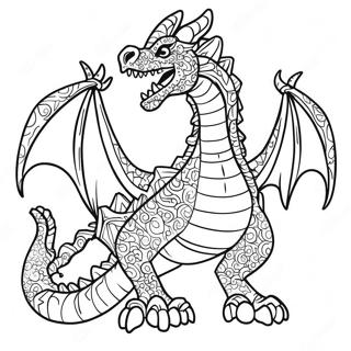 Majestic Death Song Dragon Coloring Page 57844-46409