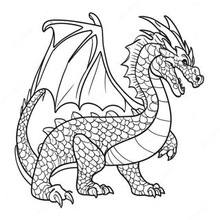 Majestic Death Song Dragon Coloring Page 57844-46410