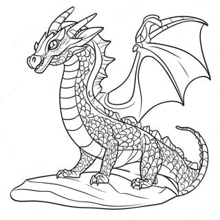 Majestic Death Song Dragon Coloring Page 57844-46411