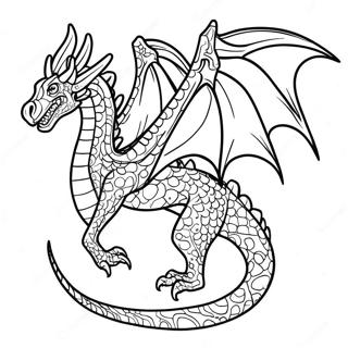 Majestic Death Song Dragon Coloring Page 57844-46412