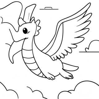 Lugia Flying In The Sky Coloring Page 57854-46418