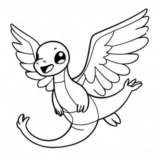 Lugia Flying In The Sky Coloring Page 57854-46420