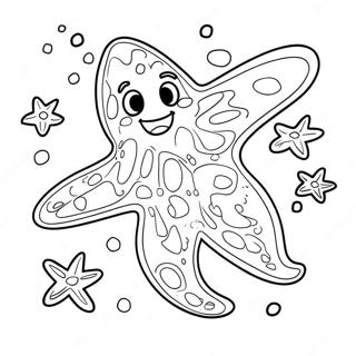 Happy Starfish Underwater Coloring Page 5787-4726