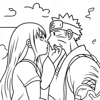 Naruto And Hinata Romantic Coloring Page 57883-46441