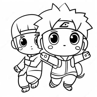 Cute Naruto And Hinata Chibi Coloring Page 57884-46448