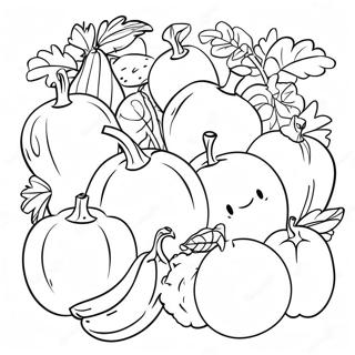 Colorful Fruits And Vegetables Coloring Page 57904-46464