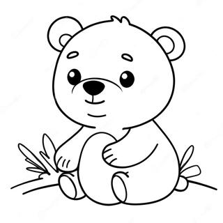 Cute Brown Bear Coloring Page 57914-46469