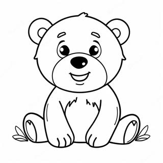 Cute Brown Bear Coloring Page 57914-46470