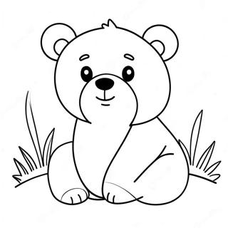 Cute Brown Bear Coloring Page 57914-46472