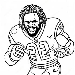 Dalvin Cook Action Pose Coloring Page 57923-46475