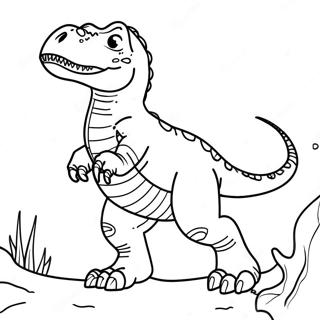 Tyrannosaurus Rex Hunting Coloring Page 57934-46485