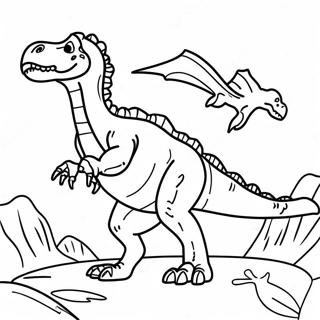 Tyrannosaurus Rex Hunting Coloring Page 57934-46486