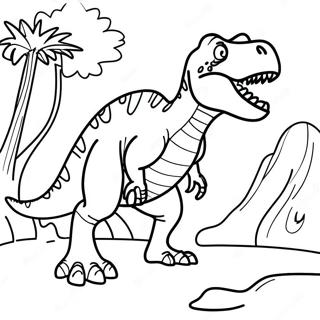 Tyrannosaurus Rex Hunting Coloring Page 57934-46487