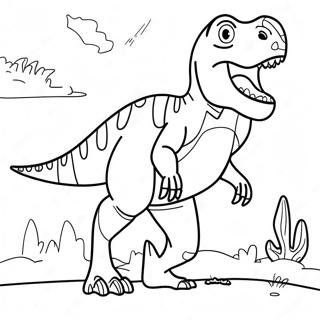 Tyrannosaurus Rex Hunting Coloring Page 57934-46488