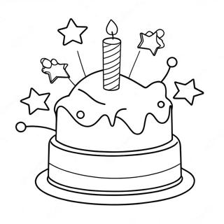 Superhero Birthday Cake Coloring Page 57963-46505