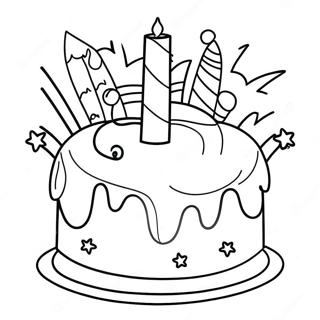 Superhero Birthday Cake Coloring Page 57963-46507