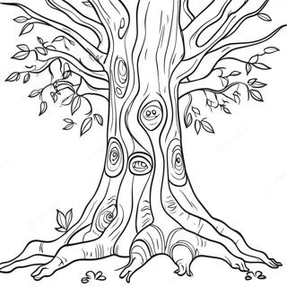 Detailed Tree Trunk Coloring Page 57973-46513