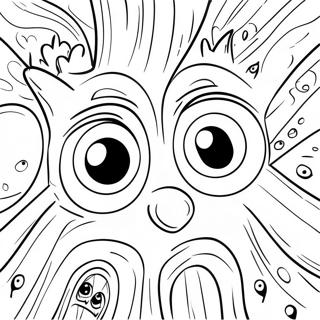 Whimsical Tree Trunk With Faces Coloring Page 57974-46517