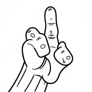 Middle Finger Coloring Page 57983-46523