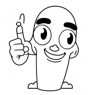 Funny Middle Finger Cartoon Coloring Page 57984-46525