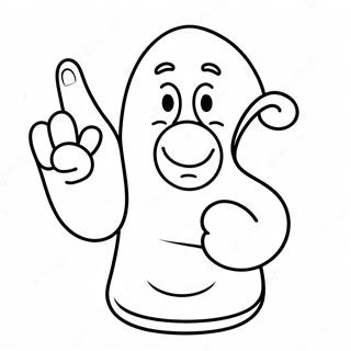 Funny Middle Finger Cartoon Coloring Page 57984-46526