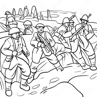 Trench Warfare Ww1 Coloring Pages