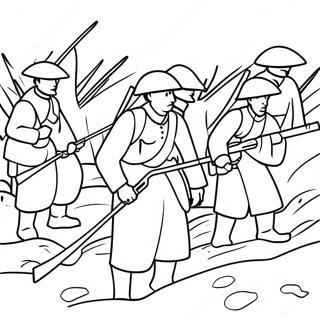 Trench Warfare Ww1 Soldiers Coloring Page 58033-46564